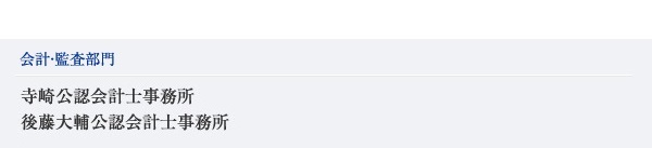 グループ概要その他会計監査部門